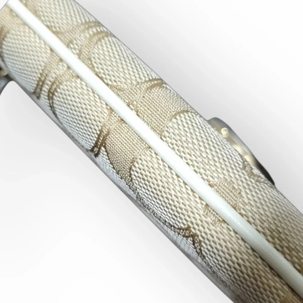 NWT Coach Signature Jacquard File Crossbody Bag Light Khaki Chalk w Dust Bag - Picture 2 of 7